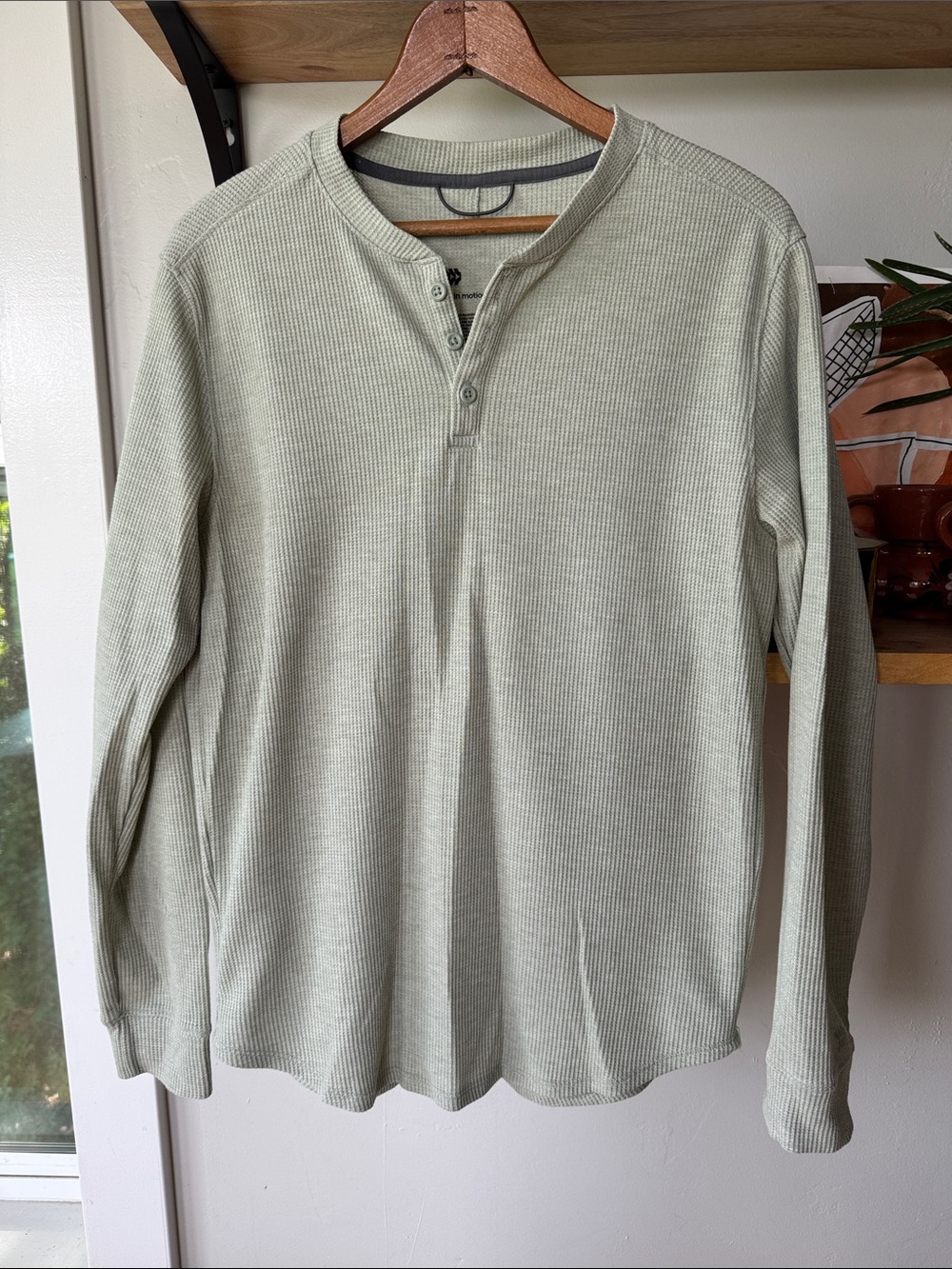 all in motion Men's Long-Sleeve Henley - Sage Green